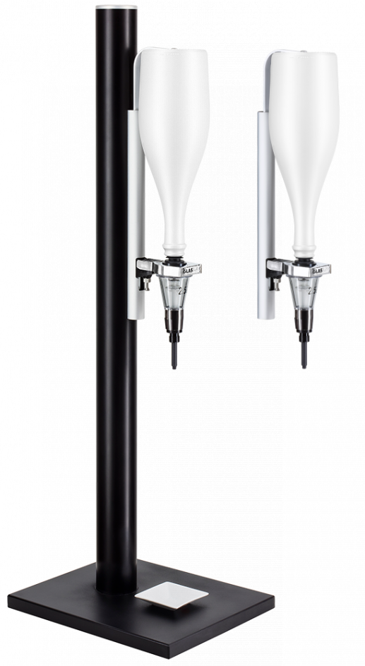 Crystal clear refill bar stand
